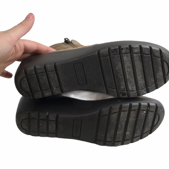 iComfort Brown Suede Fabric Wedge Booties size 9 - Picture 9 of 9